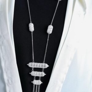 عقد فضة خالصة 925 طويل