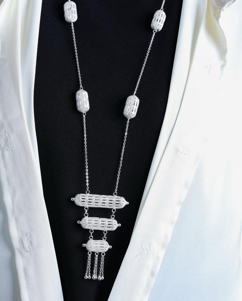 WhatsApp Image 2025-04-26 at 11.18.59 PM عقد فضة خالصة 925 طويل - الصورة 1